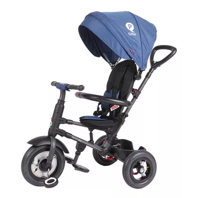 Tricicleta copii multifunctionala QPlay Rito Air, albastru, 12luni-3ani