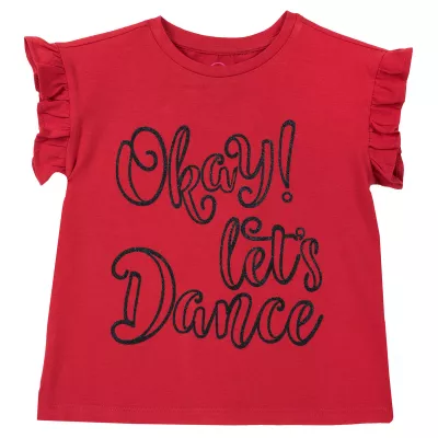 Tricou copii Chicco Dance, rosu, maneca scurta, 128