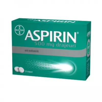 ASPIRIN 500 mg *20 drajeuri