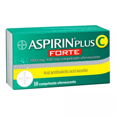 Aspirin plus C forte 80mg/ 480 mg * 10 comprimate efervescente