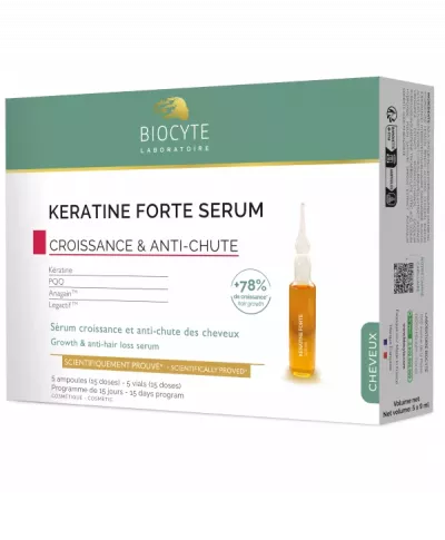 Biocyte Keratine Forte ser anti-căderea părului 9 ml * 5 fiole