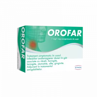 Orofar 1 mg/1 mg * 24 comprimate de supt