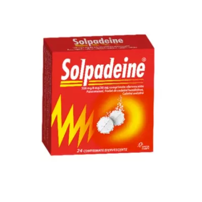 Solpadeine 500 mg/8 mg/30 mg * 24 comprimate efervescente