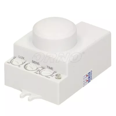 Mini senzor de miscare ORNO OR-CR-216, unghi detectie 360°, 1200W, 230V, IP20, alb