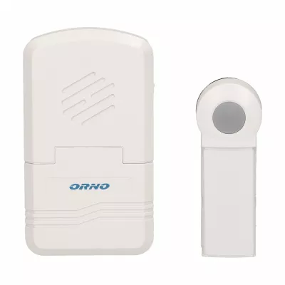 Sonerie wireless ORNO DISCO DC OR-DB-KH-122, conectare automata, IP44, 1 ton, 60-80 dB, 70 m, alb