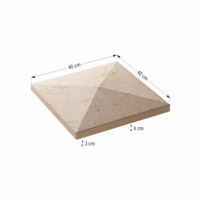 Amenajari Exterioare - CAPAC STALP ROMA 40X40 SMOKE, comsport.ro