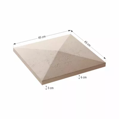 Amenajari Exterioare - CAPAC STALP ROMA 45X45 SMOKE, comsport.ro