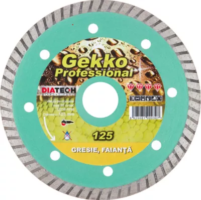 Discuri taiat-polizat-slefuit - DISC DIAMANTAT PT GRESIE GEKKO GK125, comsport.ro