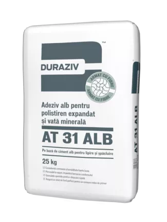 Adezivi  - DURAZIV ADEZIV PT POLISTIREN AT31 ALB 25KG, comsport.ro
