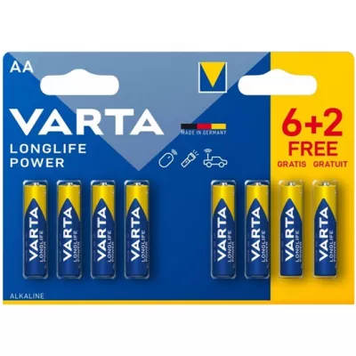 Baterii - BATERIE VARTA LONGLIFE POWER 4906/8 LR6, dennver.ro