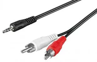 Cabluri electrice si media - CABLU AUDIO JACK STEREO 3.5MM - 2xRCA 2.5M, dennver.ro