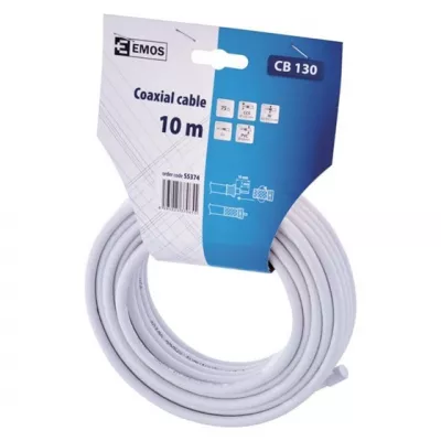 Cabluri electrice si media - CABLU COAXIAL CB130 10M S5374 EMOS, dennver.ro