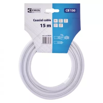 Cabluri electrice si media - CABLU COAXIAL CB130 15M S5375 EMOS, dennver.ro