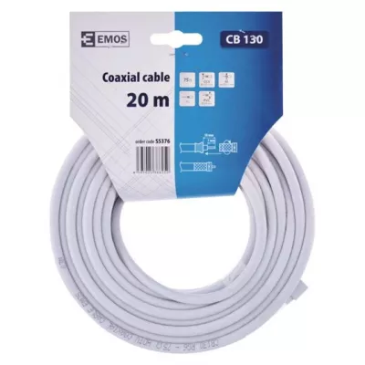 Cabluri electrice si media - CABLU COAXIAL CB130 20M S5376 EMOS, dennver.ro