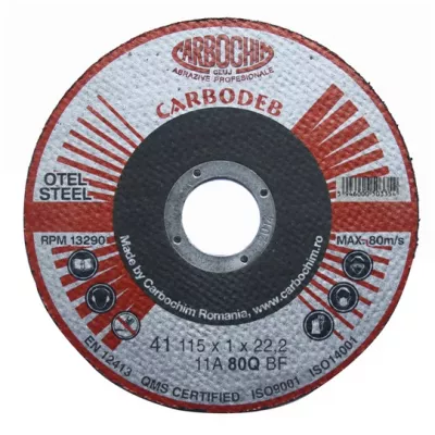Disc de taiat si Elemente taiere - DISC DEBITARE METAL 115x1MM CARBOCHIM, dennver.ro