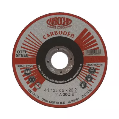 Disc de taiat - Elemente taiere - DISC DEBITARE METAL 125x2MM CARBOCHIM, dennver.ro