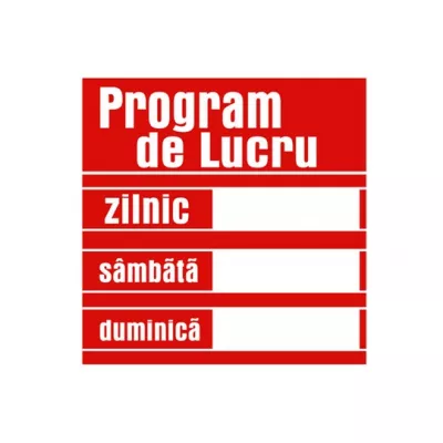 INDICATOR PROGRAM DE LUCRU 20x20cm PROTEK