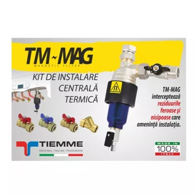 Centrala termica - Centrala pe gaz - KIT INSTALARE CENTRALA FILTRU MAGNETIC TM-MAG 3/4 TIEMME, dennver.ro
