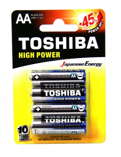 Baterie - SET BATERIE ALCALINE AA 4buc TOSHIBA, dennver.ro