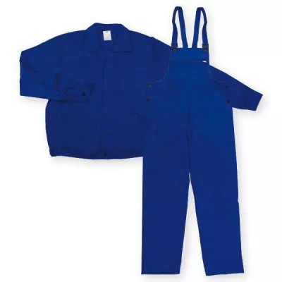 Costum salopeta cu pieptar din Doc, culoare albastru electric