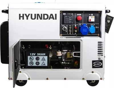 Generator de curent monofazat cu motor diesel HYUNDAI DHY6000SE   