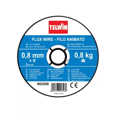 Sarma sudura cu flux  Telwin 0.8 mm rola 0.8 kg - pentru sudura fara gaz