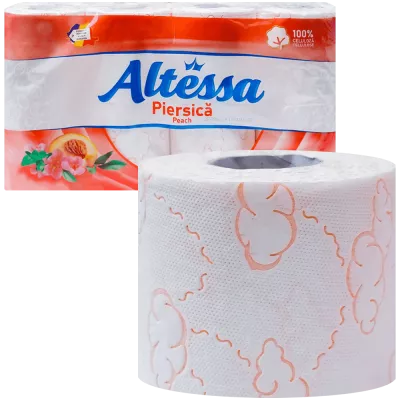 Hartie igienica - ALTESSA PIERSICA HARTIE IGIENICA 3 STR. 10 ROLE/SET, deterlife.ro