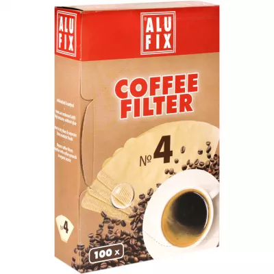 ALUFIX HARTIE FILTRU CAFEA MARIMEA 4 NATUR 100BUC FINA4100UNI