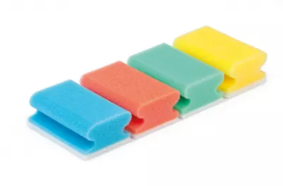 Bureti profesionali - BURETI CU CANELURA PROFI 9.5X6.9 CM 10 BUC/SET FARA ZGARIETURI - GALBEN/ALB
, deterlife.ro