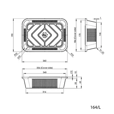 Caserole aluminiu - CASEROLA ALUMINU 164 L 100 BUC/SET, deterlife.ro
