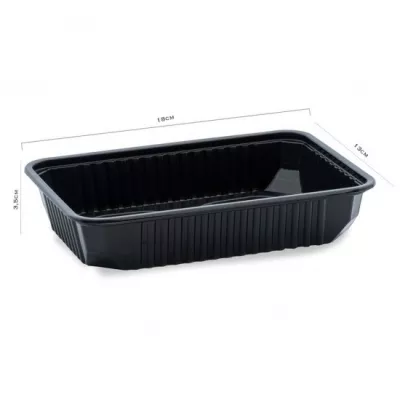 Caserole PET si PP - CASEROLA EUROBOX NEAGRA PP 500 ML 50 BUC, deterlife.ro