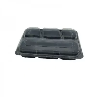 Caserole PET si PP - CASEROLA NEAGRA PP 4 COMP.CU CAPAC LPP865 100 buc/set
, deterlife.ro