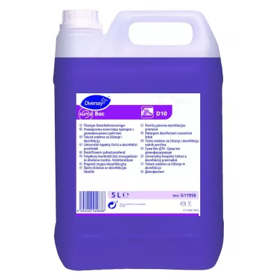 Detergenti industria alimentara - SUMA BAC D10 - DETERGENT DEZINFECTANT CONCENTRANT LICHID 5 LT, deterlife.ro