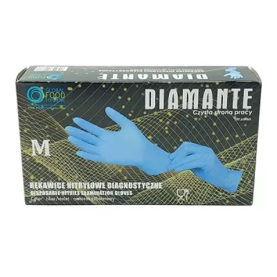 Protectie maini - DIAMANTE MANUSI NITRIL  ALBASTRE 100/ SET M, deterlife.ro