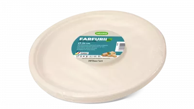 Farfurii si tavite - FARFURIE BIO 26 cm WFRB26-1 MINI-PACKS Naturalle 10 buc/set, deterlife.ro