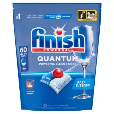 Detergenti bucatarie - FINISH TABLETE 60 BUC QUANTUM ALL IN ONE, deterlife.ro