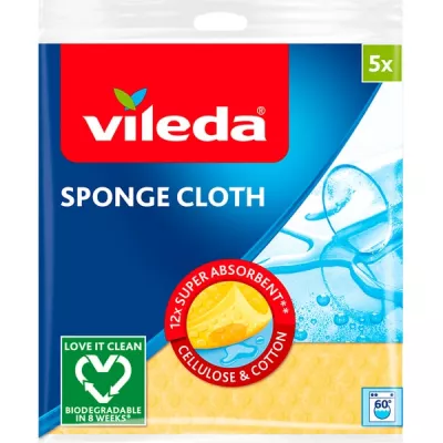 LAVETE UMEDE SPONGE CLOTH AQUA 5 BUC/SET 169744
