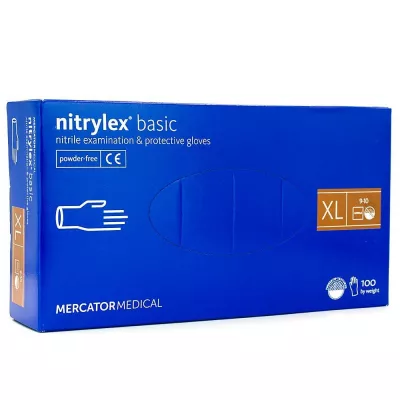 MERCATOR MANUSI NITRYLEX ALBASTRU 100 BUC/SET XL