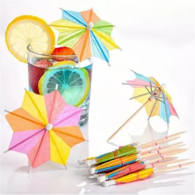 Auxiliare catering - ORNAMENT UMBRELUTE COLORATE  100 MM  200 BUC/SET
, deterlife.ro