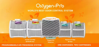 OXYGEN PRO DISPENSER ODORIZANT FARA PULVERIZARE ALB
