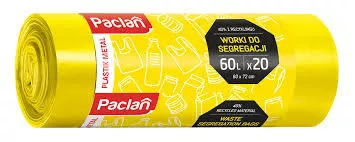 Saci menajeri - PACLAN SACI MENAJERI COLECTARE SELECTIVA 60 L 20 BUC/SET - GALBEN, deterlife.ro