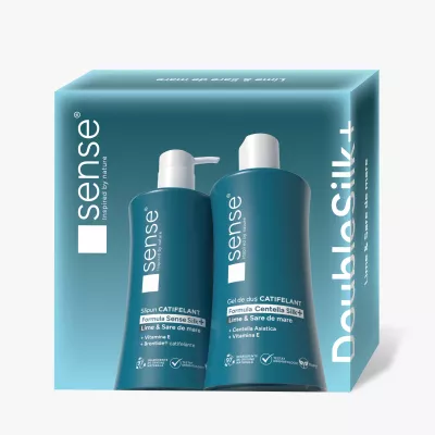 Cosmetica hoteliera - SET CADOU DOUBLESILK+ LIME SI SARE DE MARE 2X330 ML, deterlife.ro