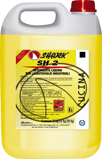 Detergenti industria alimentara - SH 2 12 KG DETERGENT LICHID CONCENTRAT PENTRU MASINI DE SPALAT VASE SHARK, deterlife.ro