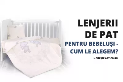 Lenjerii de pat pentru bebeluși  - Cum le alegem?