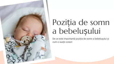 De ce este importantă poziția de somn a bebelușului și cum o susții corect