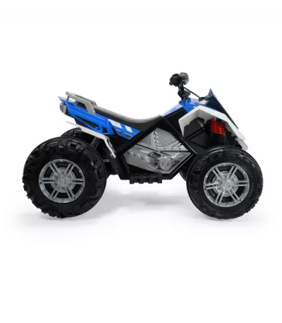 ATV electric pentru copii, Injusa, Quad Rage, 12V, model silentios, pornire cu cheie, frana electrica, 3 ani+