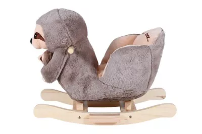 Balansoar din lemn pentru copii, Knorr Toys, include marioneta de mana din plus, 65x32x50 cm, pana la 30 kg, 18 Luni+, Lenesul Luis