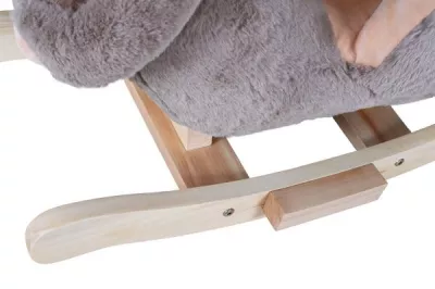 Balansoar din lemn pentru copii, Knorr Toys, include marioneta de mana din plus, 65x32x50 cm, pana la 30 kg, 18 Luni+, Lenesul Luis
