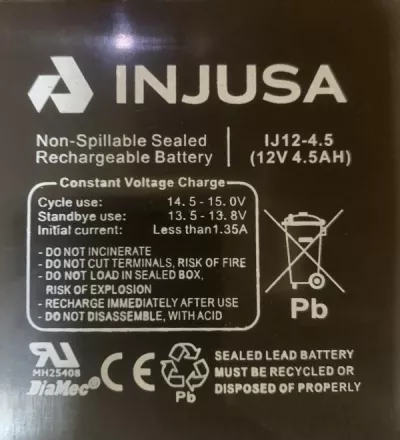 Piese de schimb - Baterie reîncărcabilă, Injusa, 12V, 4,5 Ah, bebelorelli.ro