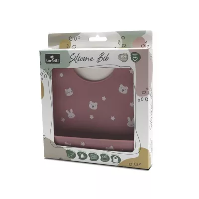 Bavete - Baveta din silicon cu buzunar frontal, reglabila, 6 luni+, Deep Pink, bebelorelli.ro